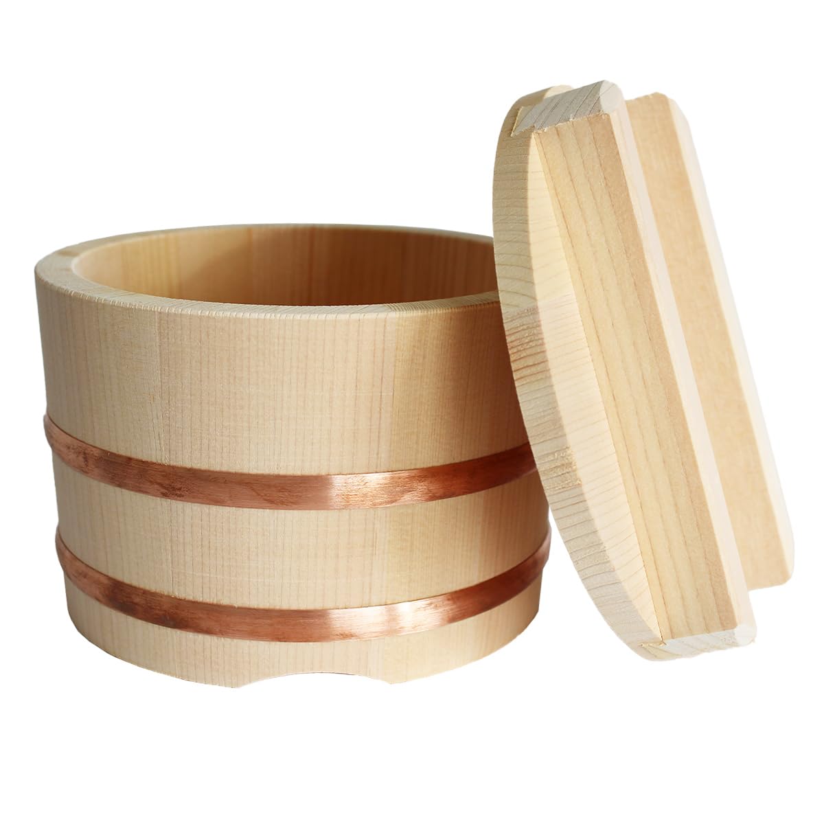 Japanese ohitsu Mini size, Cooked rice container, with Rice Spoon, Made in Japan