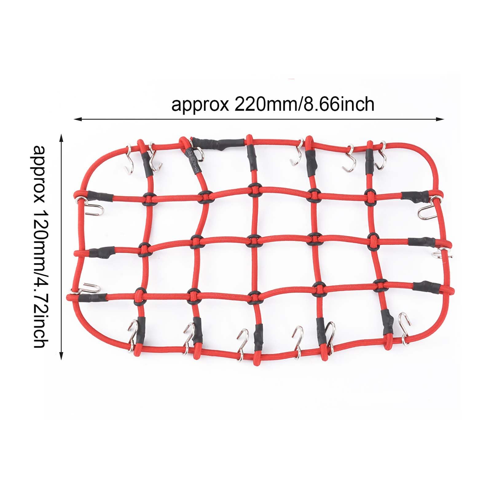 KEEDA Elastic Cargo Net with Hooks Scale Accessories for 1/10 RC Vehicles RC Crawler Car Truck Axial SCX10 D90 TRX4 (Black) - Image 2