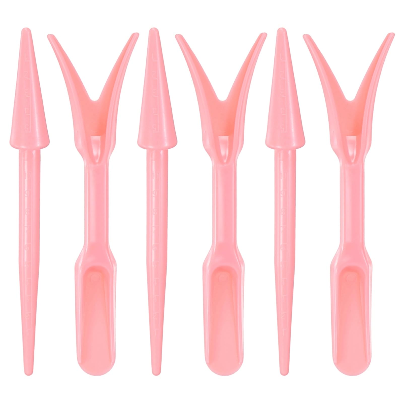 6-Pack Mini Garden Hand Succulent Transplanting Tools, Plastic Seedlings Dibber Sowing Digging for Repotting/Lawn Maintenance/Plant Care, Small Gardening Tools [Pink]