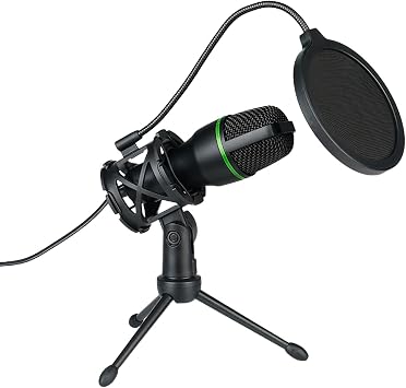 Podcast Microphone - USB Streaming Microphone Kit, Plug and Play Computer Microphone | Bundle for Music Recording, Online Gaming, Streaming Sound Capture, Easy Setup for Podcasters and Gamers
