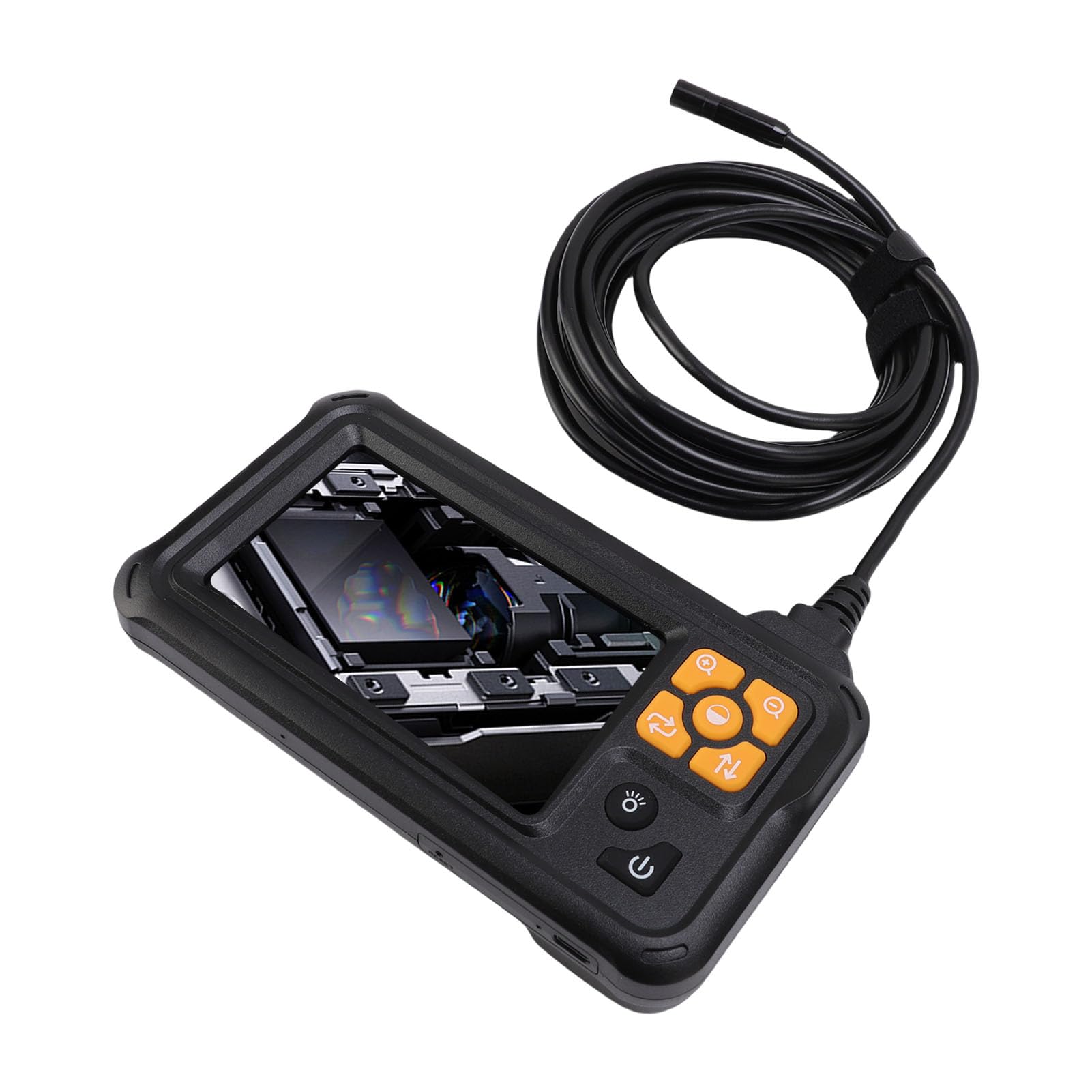 Fafeicy Kamera Endoskopowa z 4,3-calowym Ekranem LCD 1080P HD 8 Mm Półsztywny Kabel IP67 Wodoodporny do Kontroli Pojazdów i Domu (10 m / 32,8 stopy)