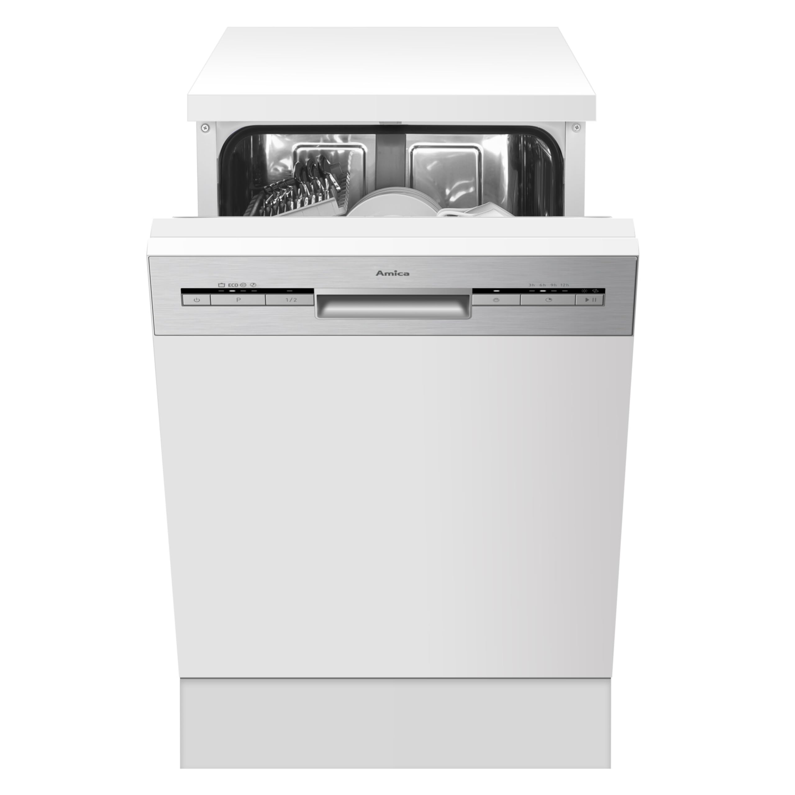 Amica EGSP 569 900 E Einbau-geschirrspüler / 9 MG / 3 Körbe /4Progr / AQS /47dB/ Energieeffizienzklasse E