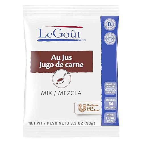 LeGout Mezcla de salsa Au Jus se cocina en dos minutos, 0.00 oz de grasa trans, 3.3 onzas (paquete de 16)