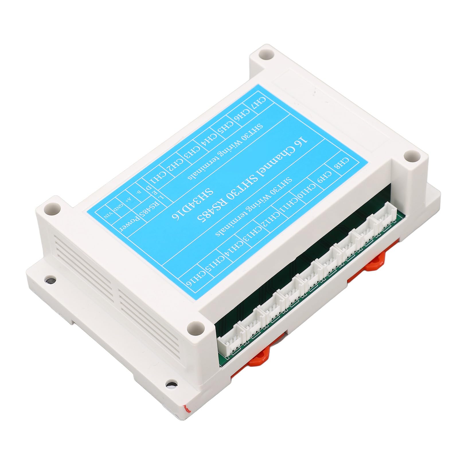 Módulo de Sensor de Humedad y Temperatura Tablero de Control de colector de 16 Canales Componente electrónico RTU DC 8~30V para medición de Temperatura Interior y Exterior