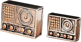 Abaodam 2 Peças Decoração De Carro Enfeite De Carro Rádios De Carro Rádio Para Decoração De Casa De Carro Decorações De Painel De Carro Decorações De Casa Para Casa Mini Rádio Toppers De