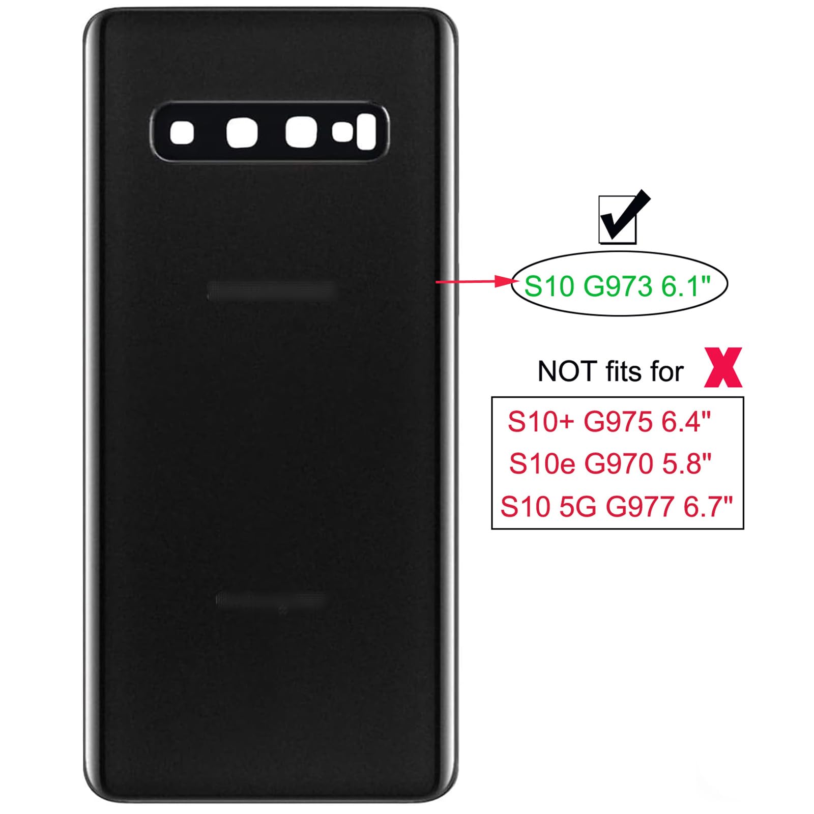 Amazon.com: ubrokeifixit Galaxy S10 G973 Rear Back Glass Door