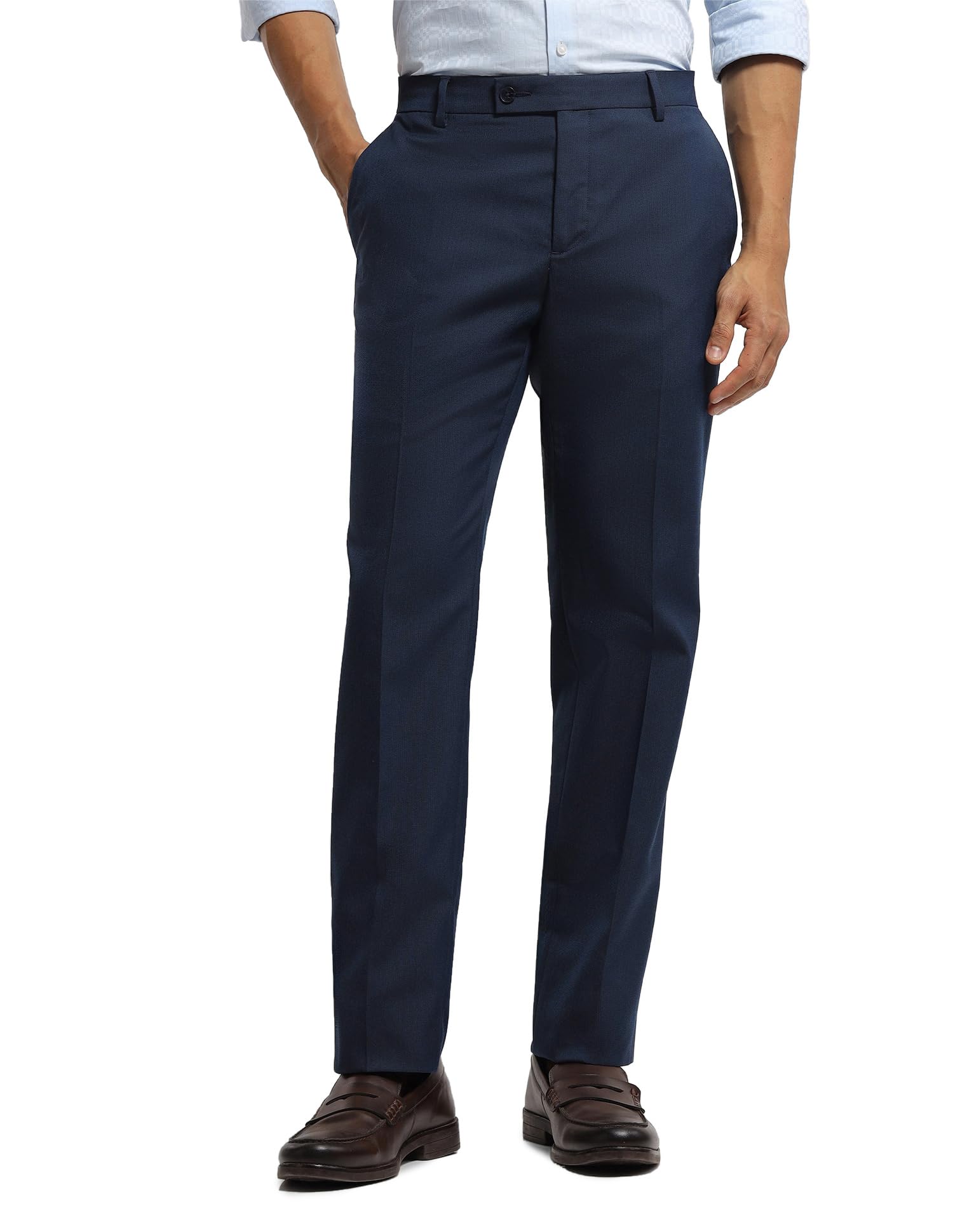 arrow Men's Dobby Hudson Regular Fit Trousers-picture-44