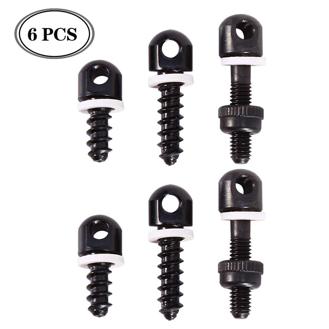 Sling Swivel Bolds Schraube, QD Holz Schlinge Schrauben Set Bipod Base für Shotgun Gewehr, Gewehrschlinge Montageset für 6 Stück (6PC/2Set)