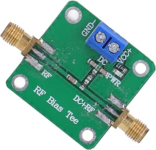 bias T module, 50 ohm 50v 500ma low insertion loss 10‑6000mhz RF signal filter plate stable gain wide application for DIY