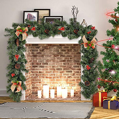 Guirlande De Pin Artificielle Noël - 150/180/270 Cm, Pour Décoration Intérieure/extérieure