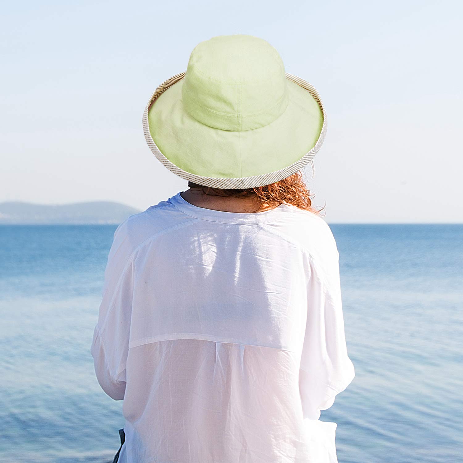 Reversible Packable Bucket Hat with Adjustable Strap for Women Petite Reversible Bucket Hat with Chin Strap - Sunny Dayz  main image 2