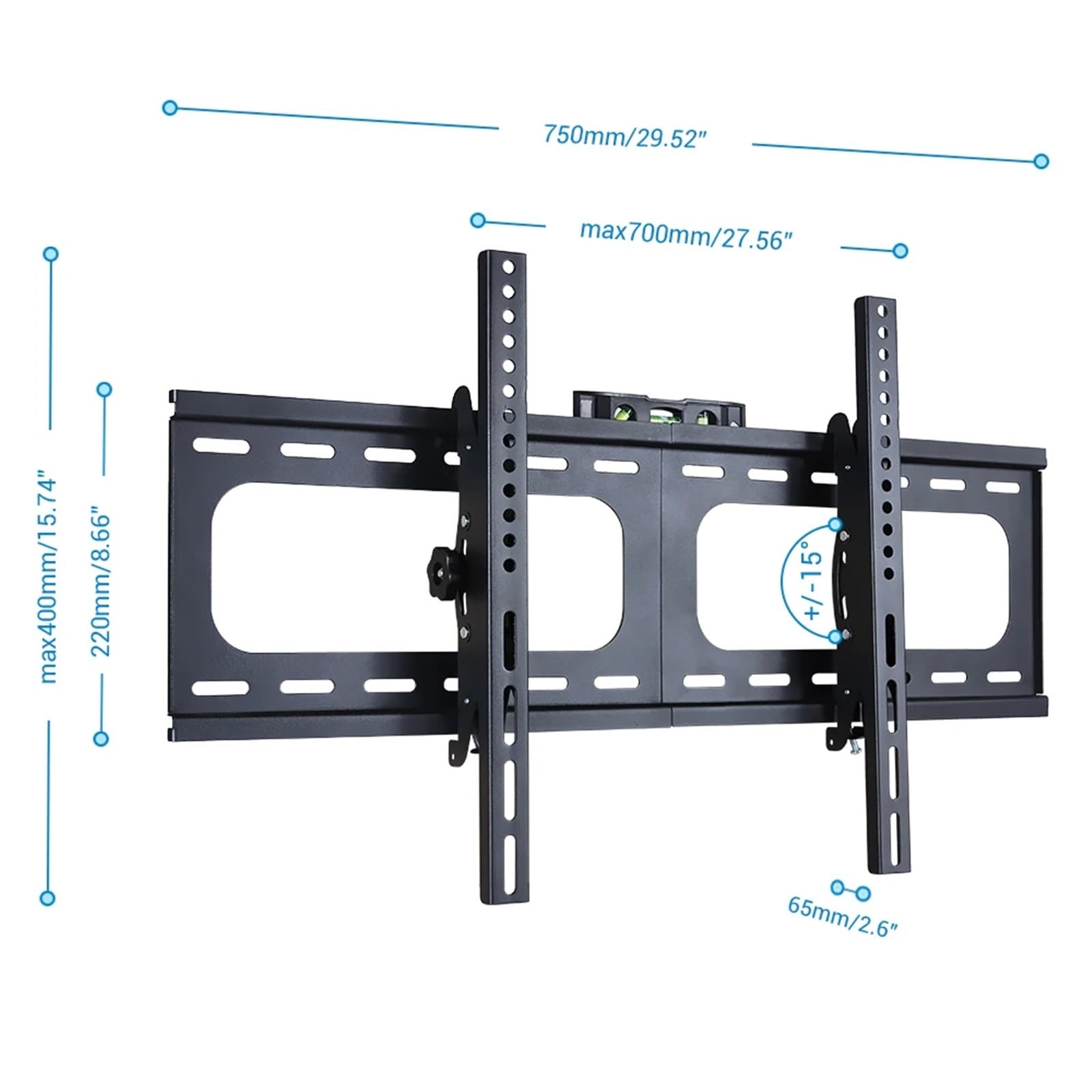 Staffa da parete per TV da 26-75 pollici, ultra sottile, per schermi LED LCD OLED al plasma