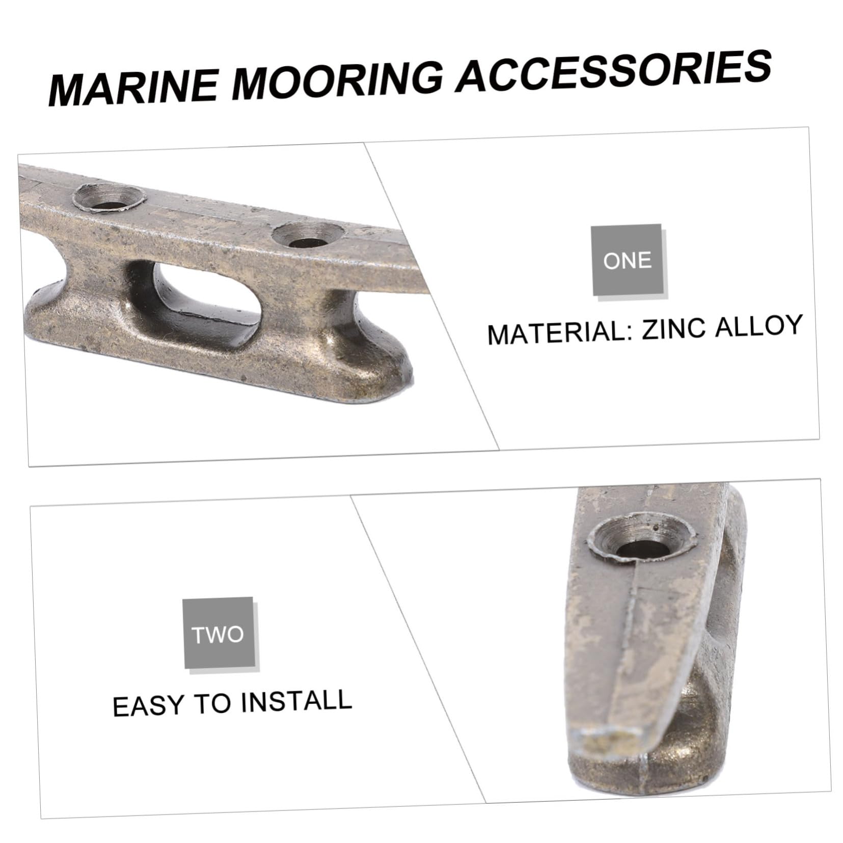 6piezas Cornamusa De Abierta para Accesorios De Amarre para Muelles y Proyectos De Bricolaje