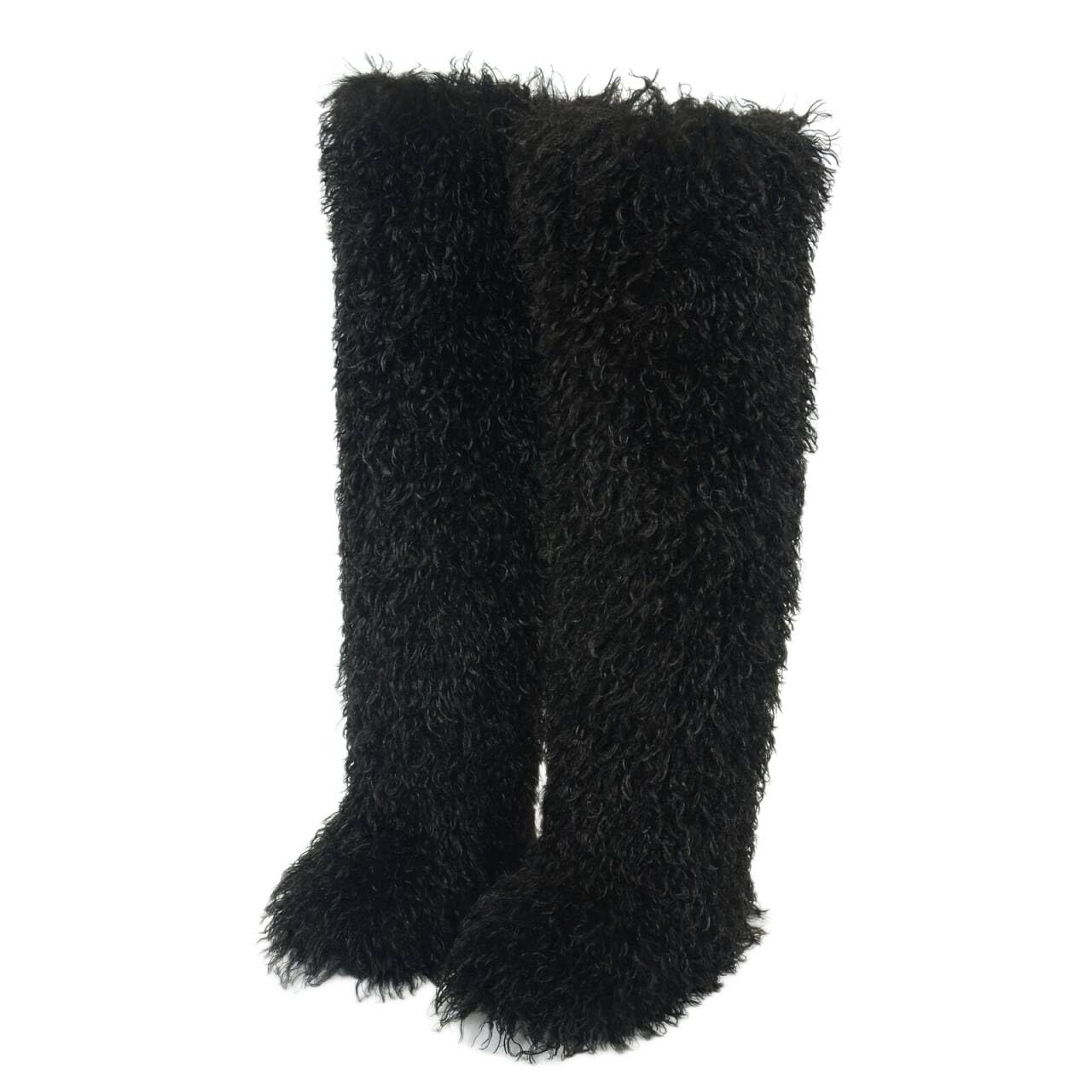 Knee high boots women Conmfotey Womens Over-The-Knee Faux Fur Boots - 29 Inch Length Winter Warm Plush Lined