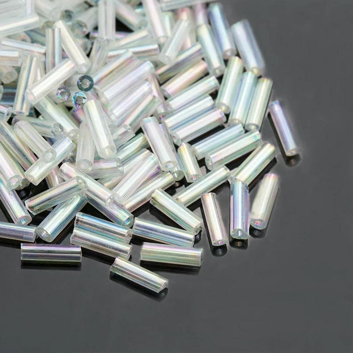 Kit de fabricación de pulseras, cuentas de tubo de cristal y espaciador, 30 g para decoración de joyas y accesorios de manualidades, ideal para proyectos de boda y fiesta