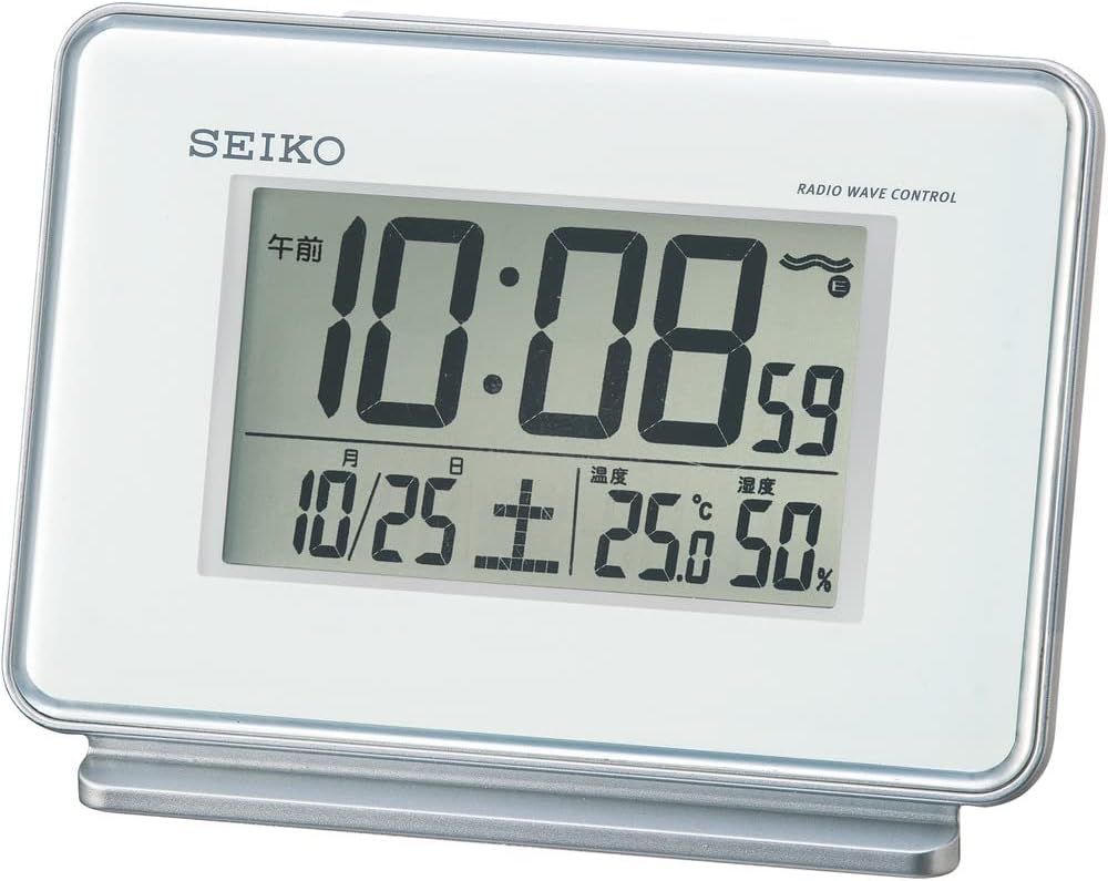 Seiko SQ767W SEIKO Clock Alarm Clock, Radio Controlled Digital, 2