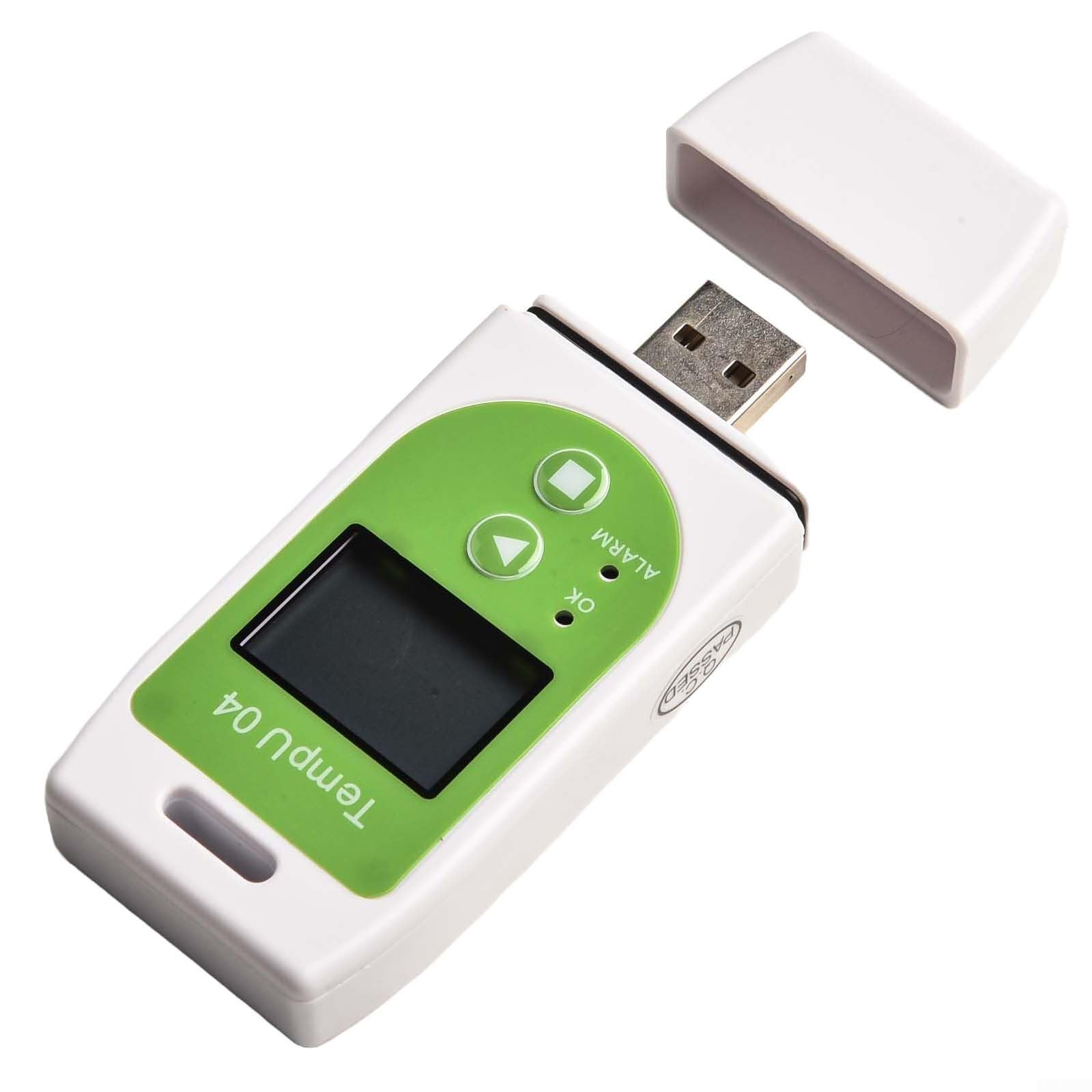 Registrador de datos de temperatura USB de alta precisión ± 0,5 °C para informes PDF automáticos