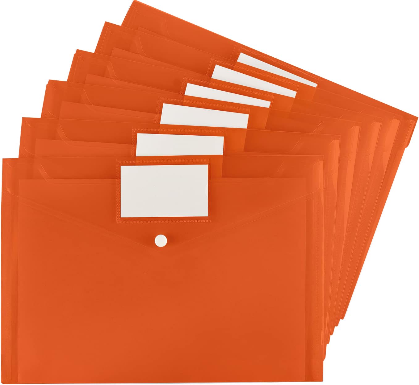 A4 Plastic File Folder Clear Document Folders 12x9.4In Sheet Protectors for 11 Ring Binder Office Supplies Transparent Document Bag Paper Holder(30Pcs Orange)