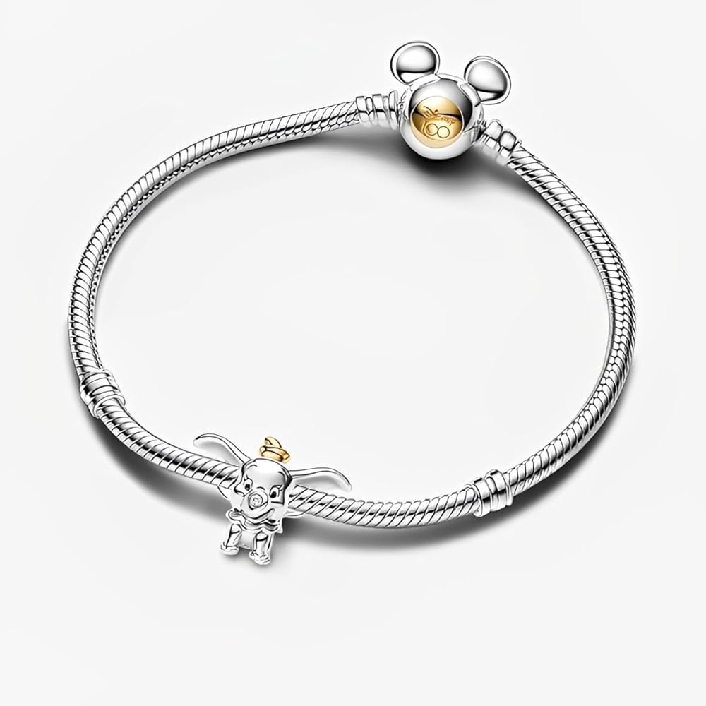 Ciondolo Charm Topolino Doppio In Argento Sterling S925 - Per Braccialetti E Collane - Foto 11