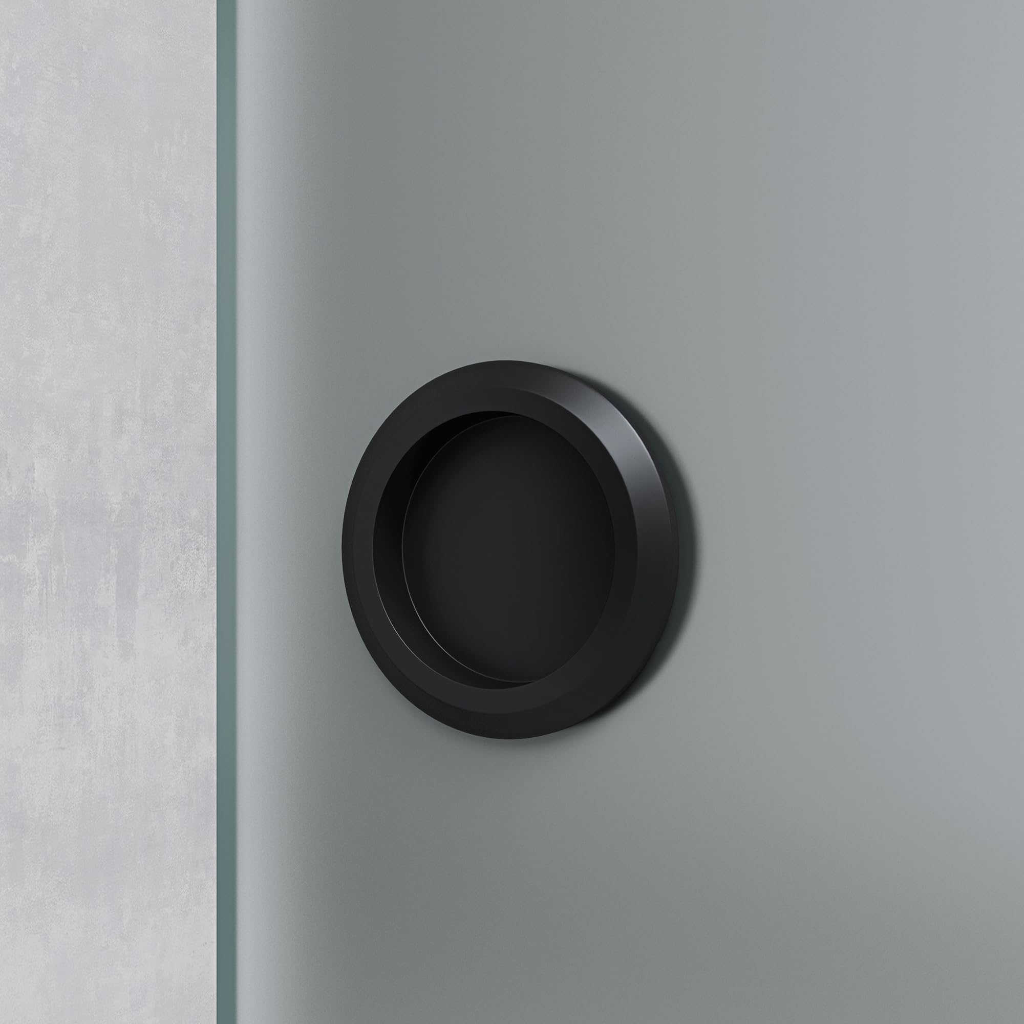 Mai & Mai Glasschiebetür komplettset softclose Schwarz Vollsatiniert