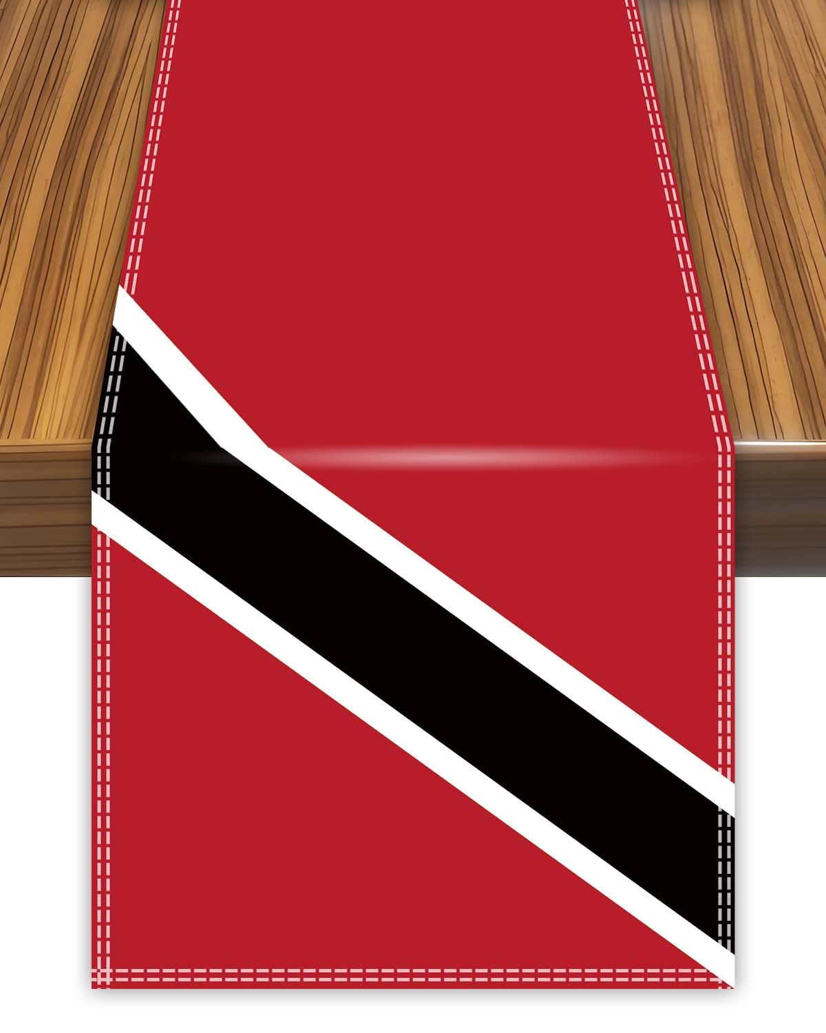 Trinidad and Tobago Table Runner,Trinidad and Tobago Flag Tablecolth for Dining Home Decor