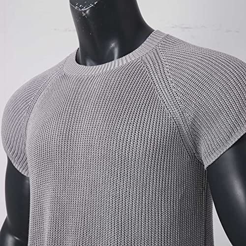 Pull manches courtes homme coupe ajustée extensible de couleur unie - 4
