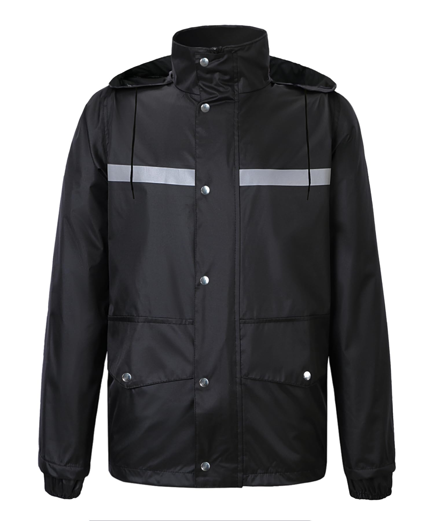 Traje de Lluvia Para Hombres 2 Piezas Impermeable Conjunto de Chaqueta y Pantalón de Lluvia Traje Impermeable de Trabajo Reflectante