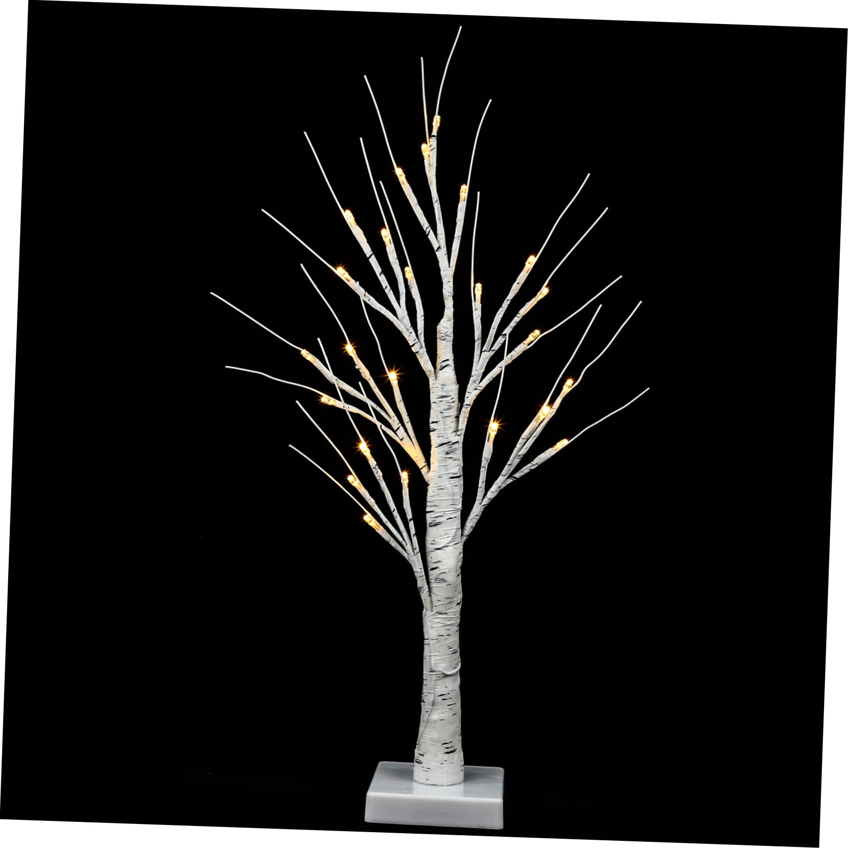 Veemoon Lighted Birch Tree LED Night Light Warm White Decoration for Home Bedroom Office Elegant Festival Tree Lamp Battery Design for Versatile Use