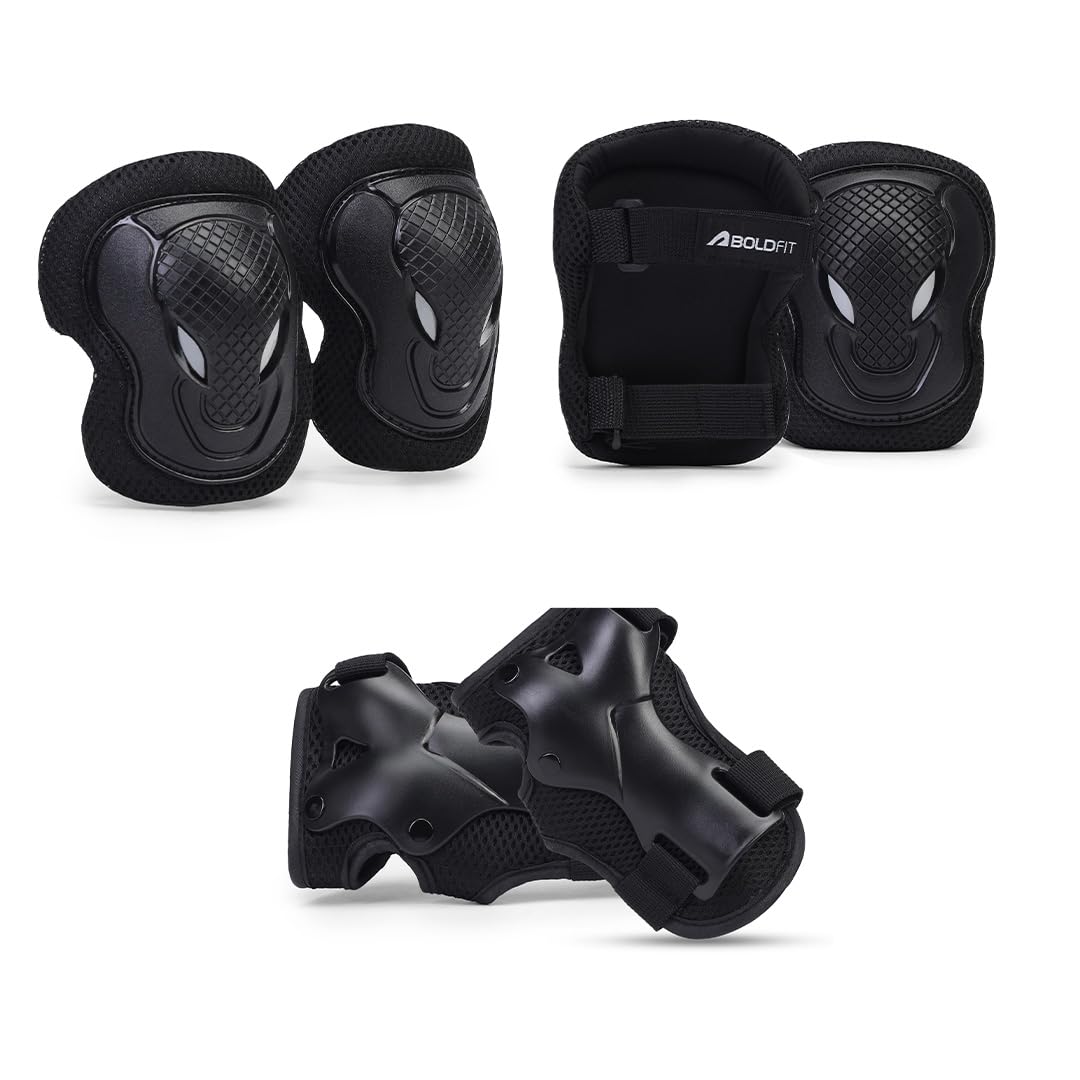 Boldfit Cycling Protection Kit, for Adult, Knee Guard & Elbow Pad for Boys, Girls, Pad, Wrist Cycle Protection for Men, Adults & Boys-image-13