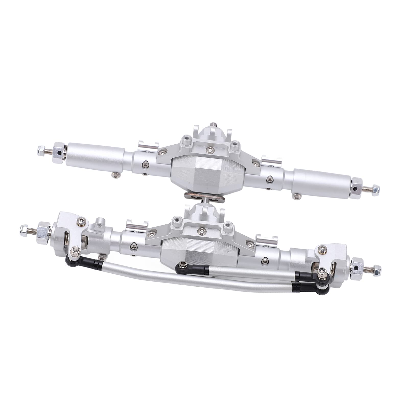części do modernizacji samochodu RC ze stopu aluminium RC przednia oś tylna ramię napędowe dla Axial SCX10 II 90046 90047 (Silver)