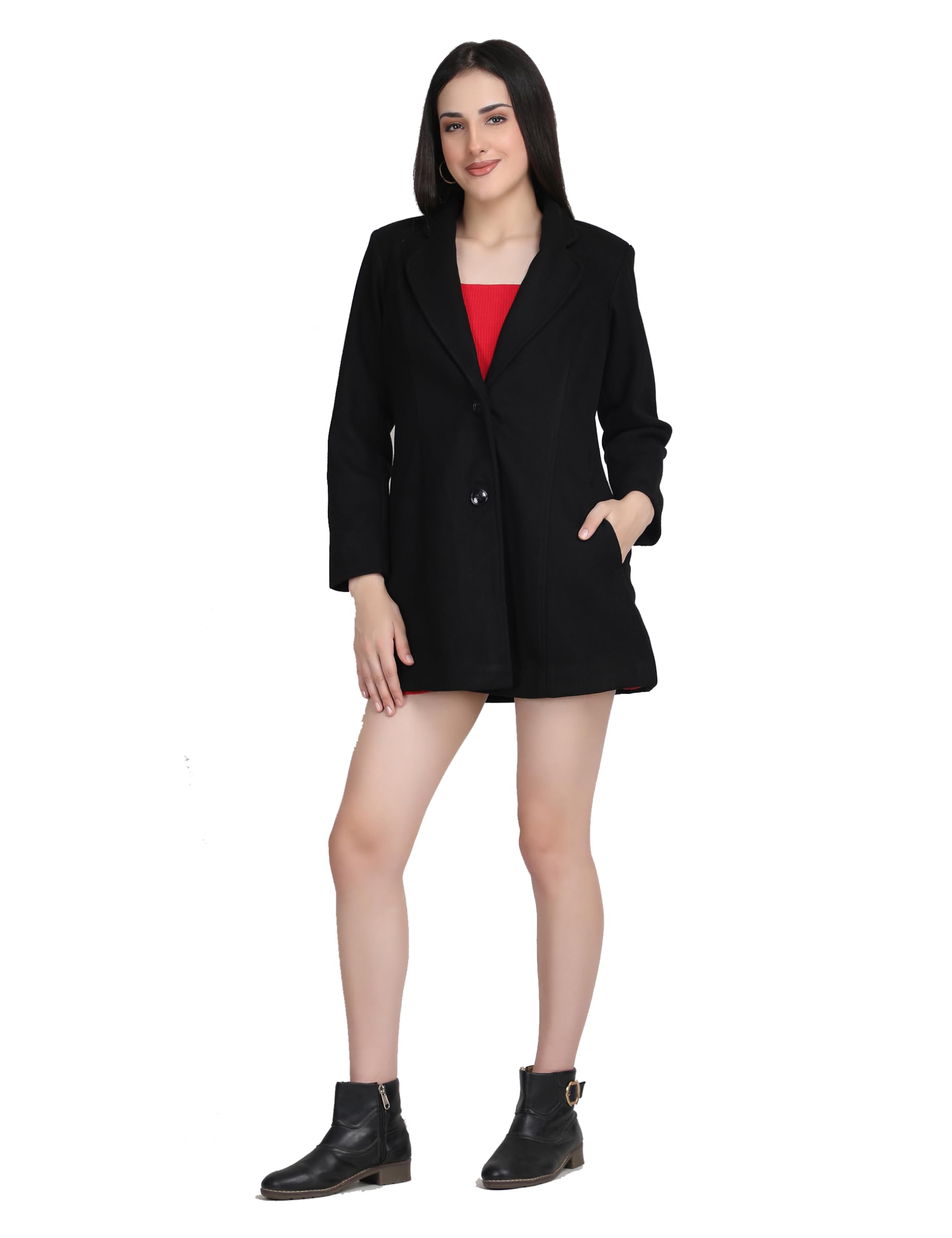 blue ronin Women’s Winter Wear Coat Regular Fit For Casual Wear | Collared Neck | Full Sleeve | Buttoned | Latest Stylish Coat-picture-49