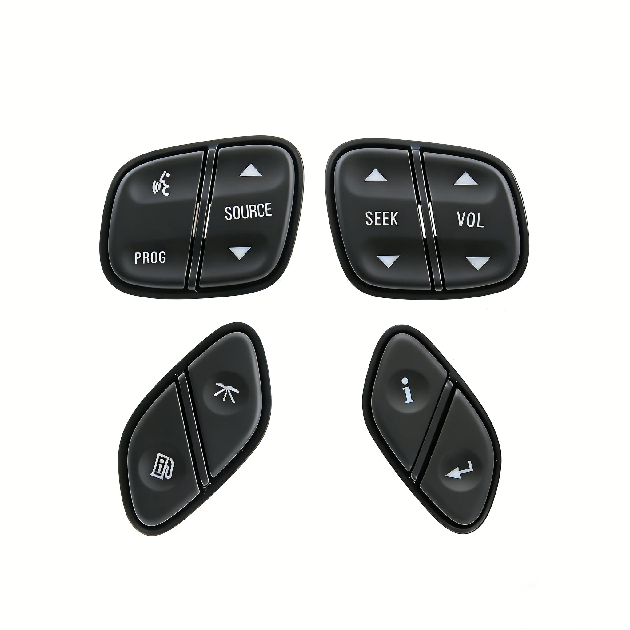 Steering Wheel Control Switch Button Replacement for 2003-2009 Silverado Suburban Tahoe Avalanche GMC Sierra Yukon Escalade Replaces# 21997738, 21997739, 1999442, 1999443