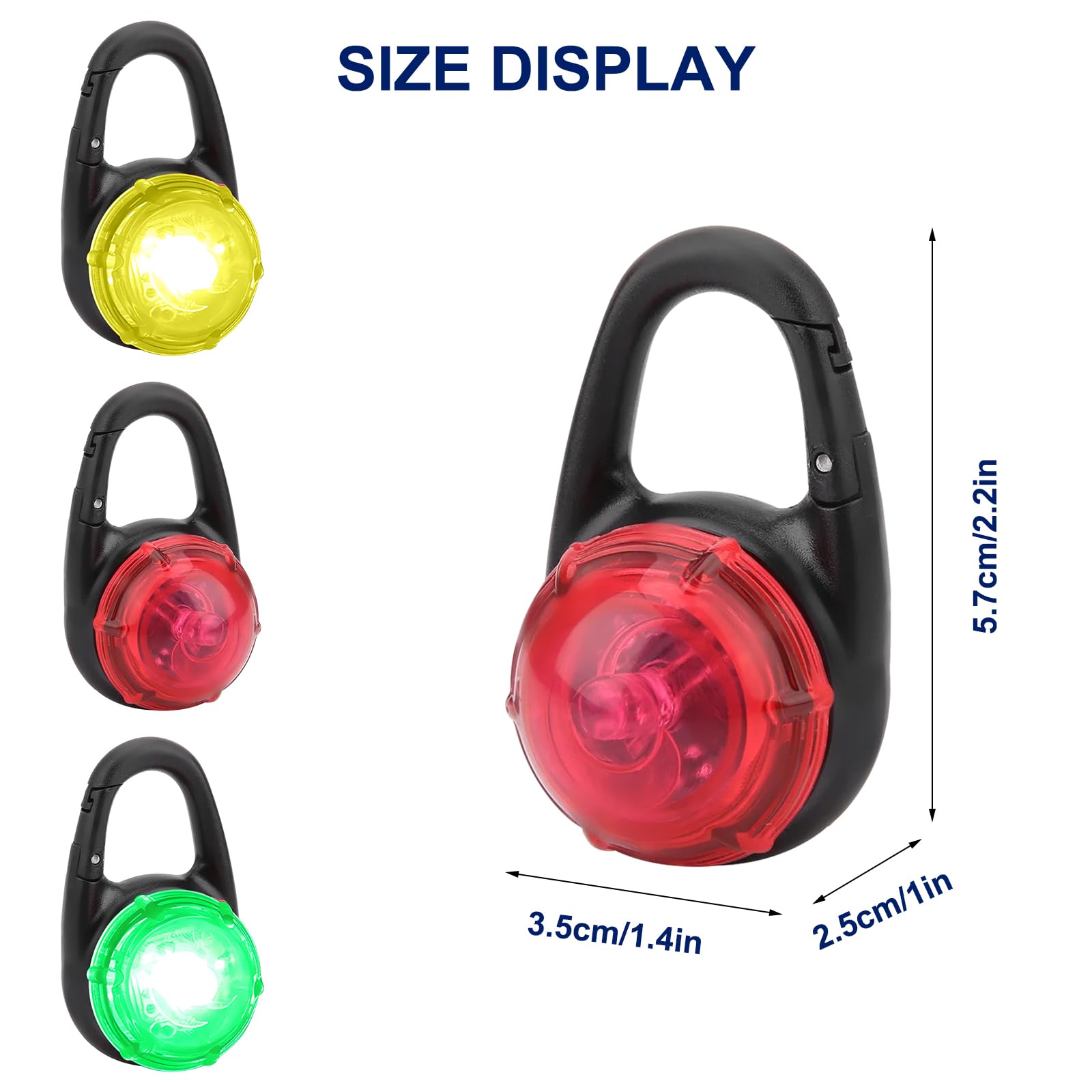 Waterproof Clip-on Flashing Light, LED Safe Lights for Swiming Adventure, Night Walking - Image 4