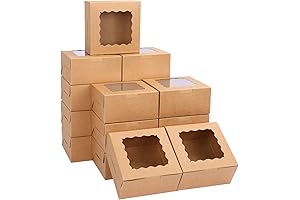 Moretoes Gift Boxes for Sweets, 48pcs 6x6x3 Inches