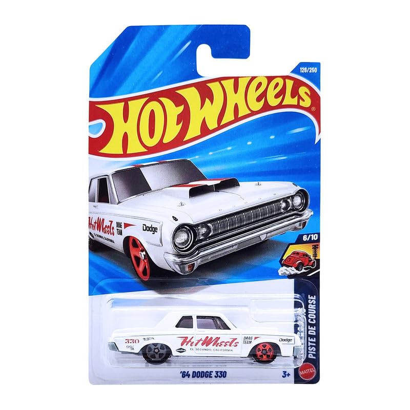 Hot Wheels 64 Dodge 330 Drag Racers Ages 3 and Up 126/250 (White