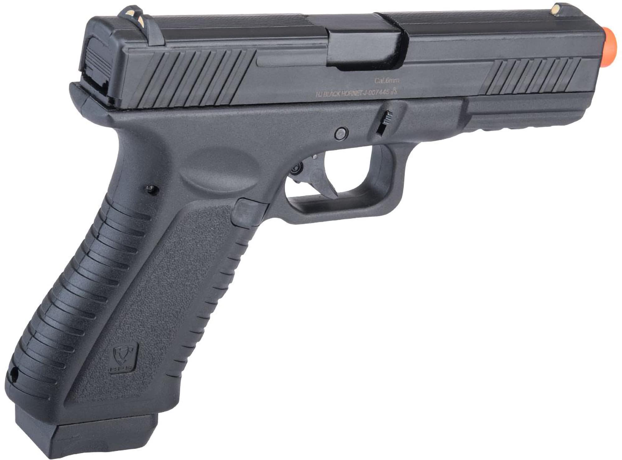 Evike Airsoft - APS XTP Black Hornet Full Auto Co2 Powered Airsoft Pistol with Polymer Part (Version: Japan Version/Black)