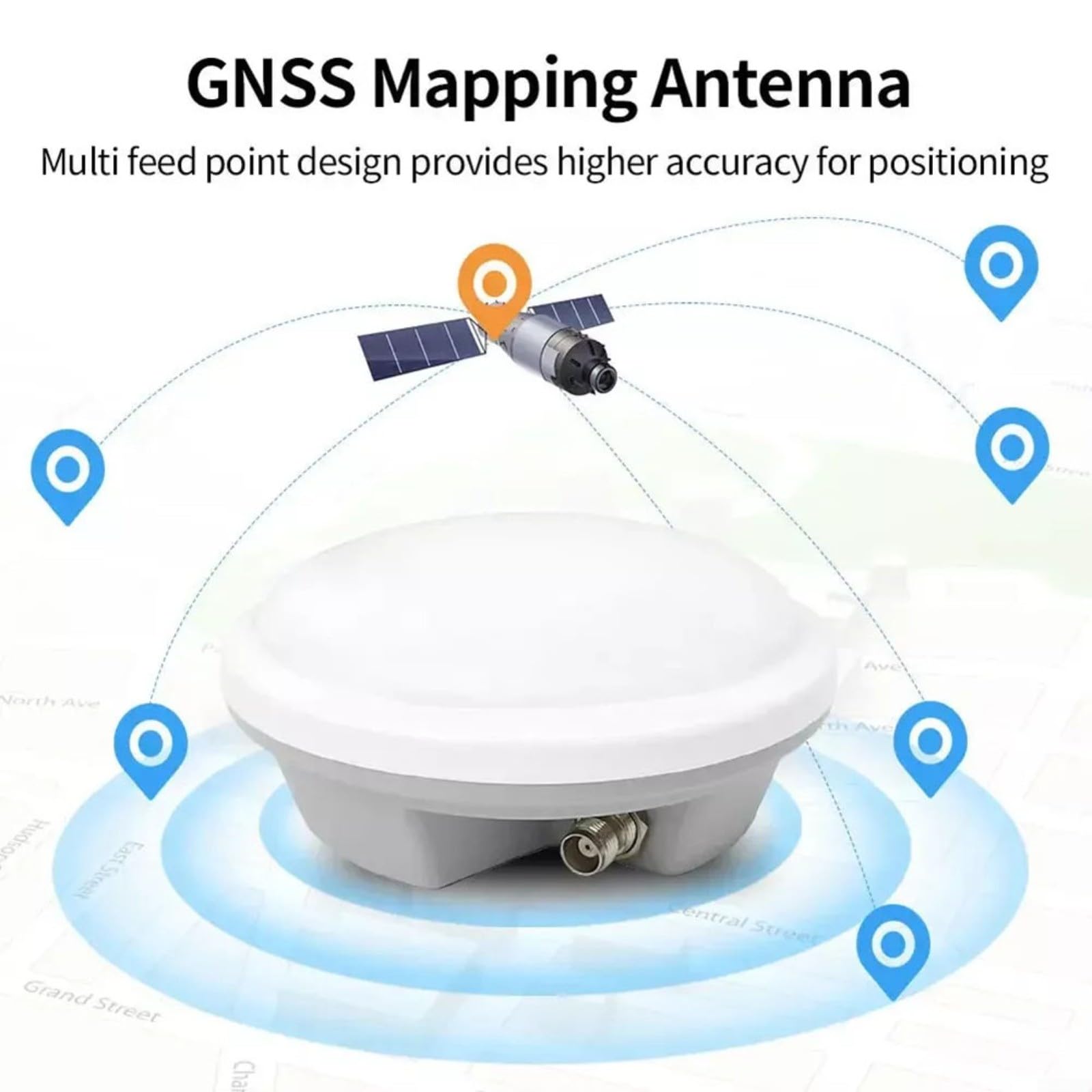 Antenne GNSS AG-35H, pour GPS GLONASS BDS, pour Galileo L1 L2 L5, antenne de mesure haute précision avec connecteur TNC blanc (TNC-SMA)