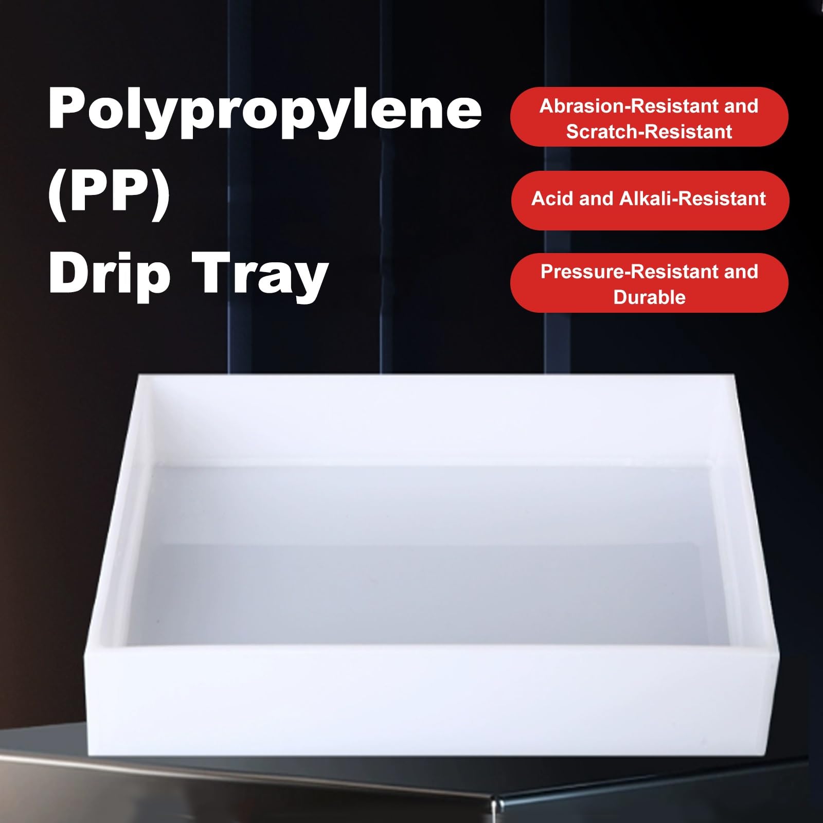 Bac de Récupération D'huile en Plastique PP Anti-fuite, Plateau de Remplacement pour Cage à Chien, Plateau D'accessoires D'organisation pour Laboratoires, Maisons, Usine(40x20x5cm/16x8x2in)