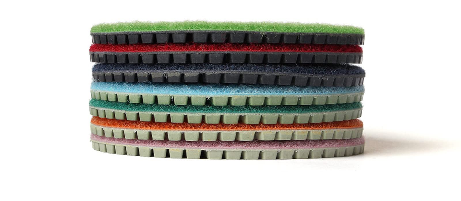 7 Pezzi 4 "tampone for lucidatura diamantato Dischi abrasivi Flessibili for Granito Quarzo Pietra Artificiale Cemento Marmo 100mm Mola lucidante(Grit200 3pcs)
