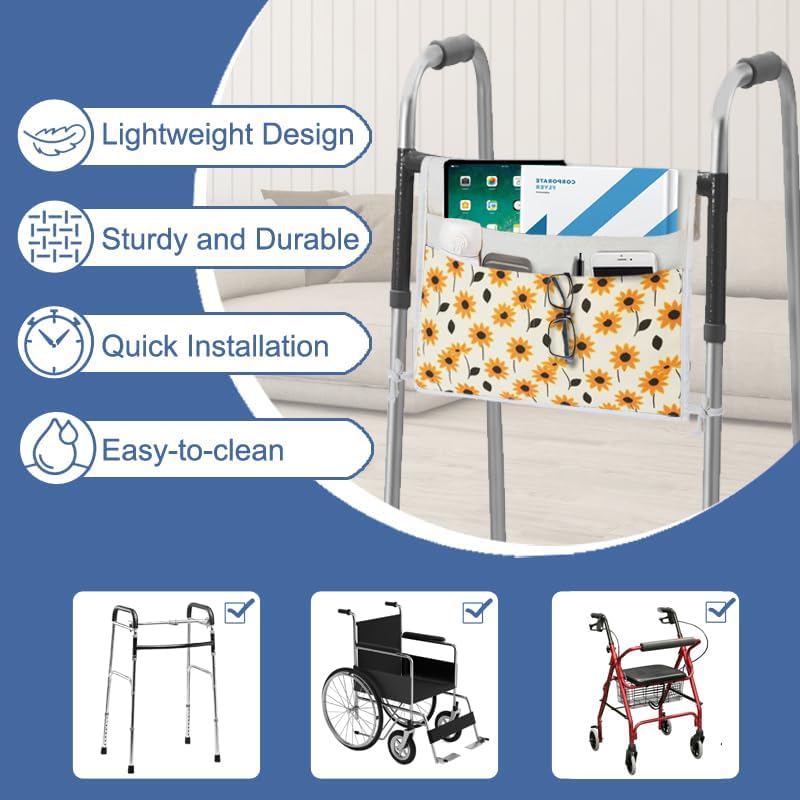 TOGETRUE Walker Bag, Portable Walker Storage Basket, Walker Accessories Bag image 3