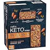 :ratio KETO Friendly Crunchy Bars, Toasted Almond, Gluten Free Snack, 1.45 oz, 12 ct