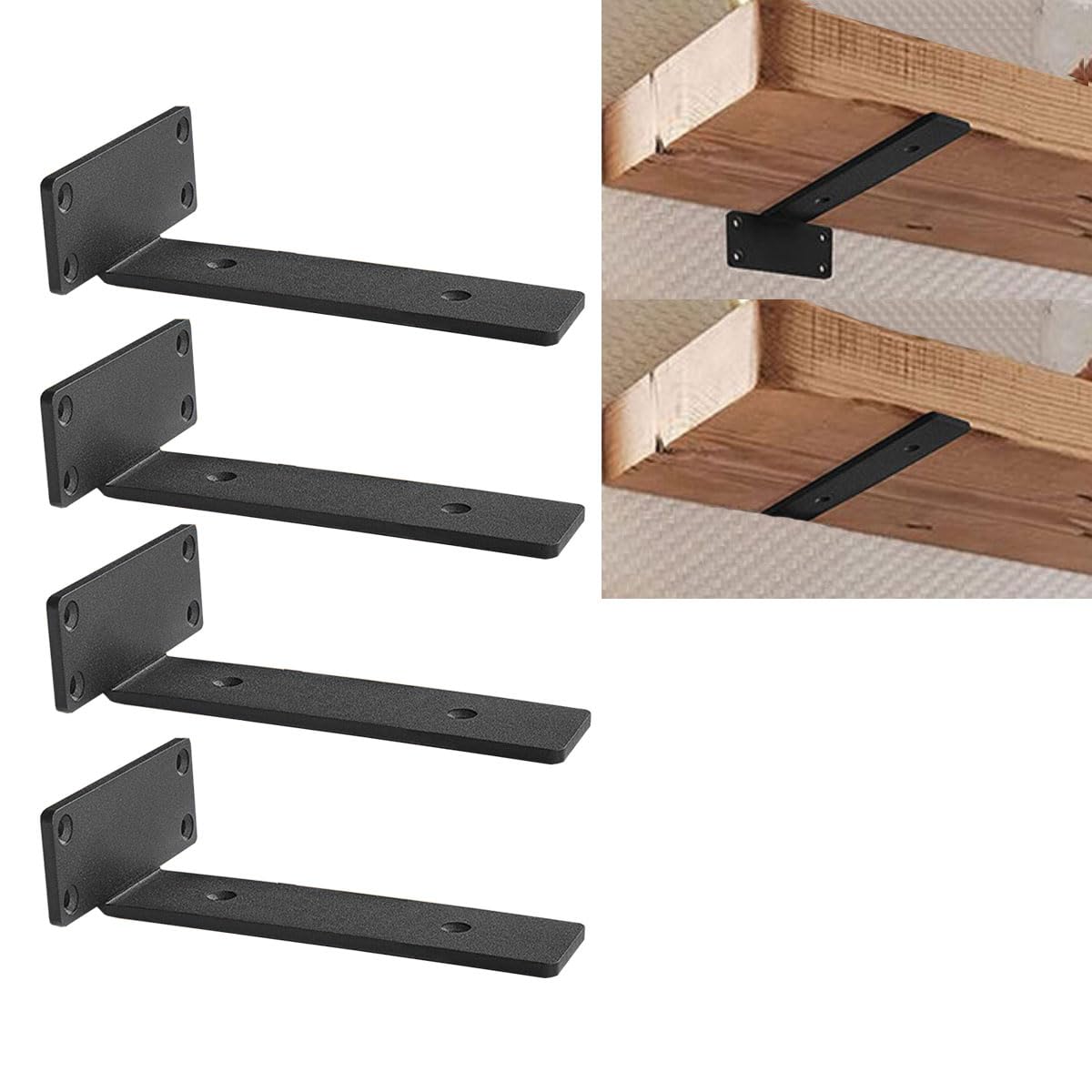 ☆棚受け金具 隠しブラケット 2個セット L字型 90度 補強 ラック