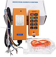 Vista 1 de Transmisor y receptor de control remoto de grúa inalámbrica industrial, 10 botones, material resistente a la corrosión PA66, ignífugo reforzado