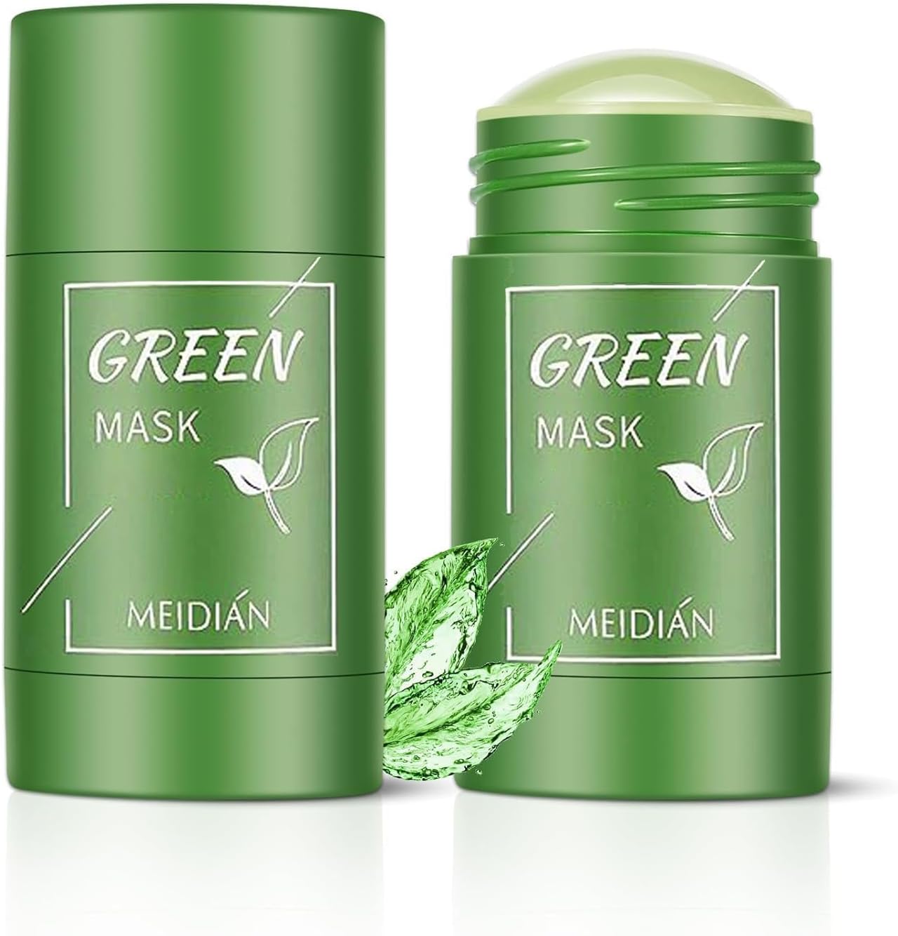 2 Pack Green Tea Mask Stick, Green Tea Deep Cleanse Mask, for Face Moisturizing, Deep Pore Cleansing, Skin Brightening, Blackhead Remover for All Skin Types