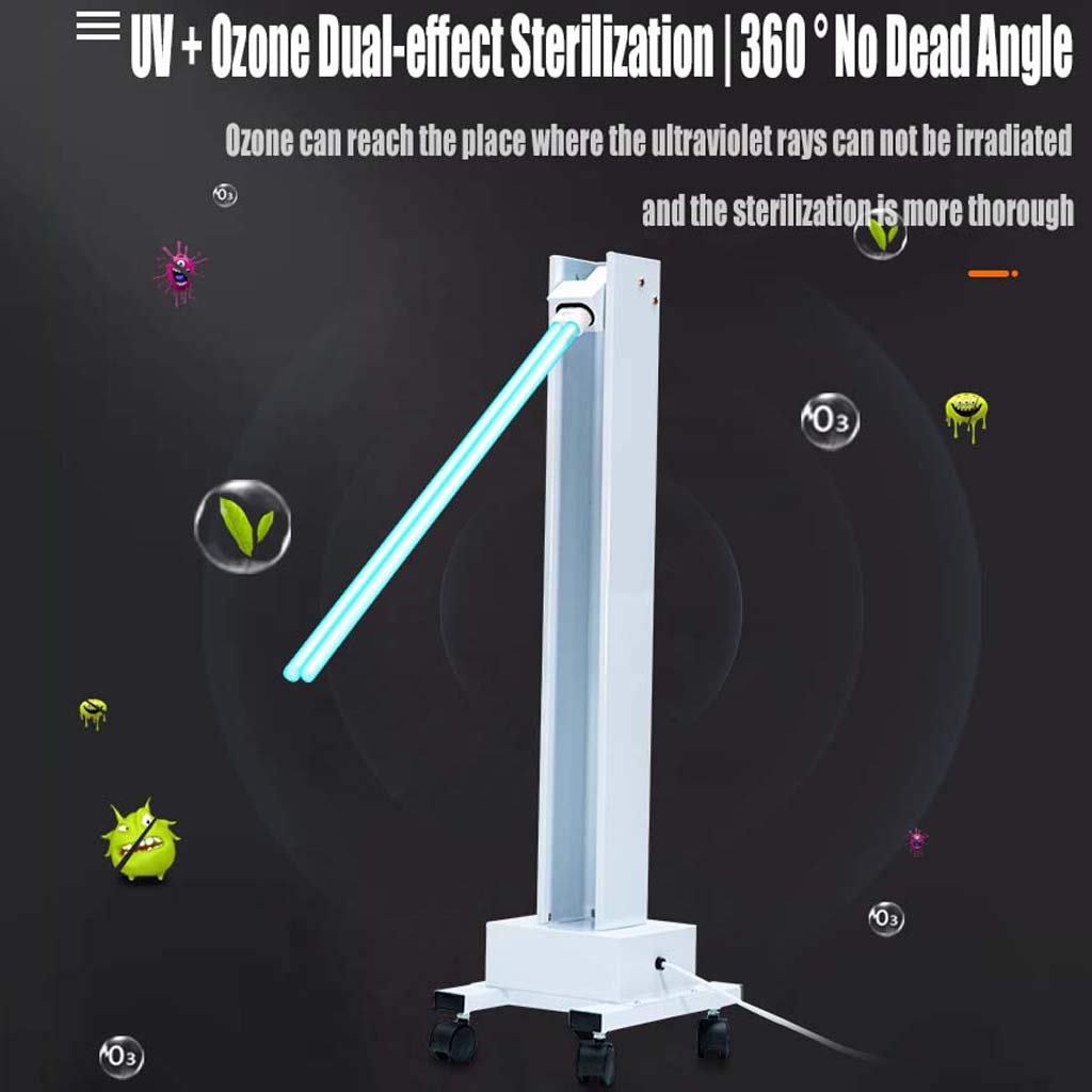 Lámpara de desinfección UV 65W, lámpara de esterilización portátil Escolar 100W | Lámpara de desinfección de ácaros de ozono de Alta Potencia de fábrica -Tasa de esterilización 99.9%