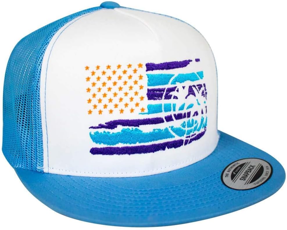 "Strong Faded Snapback Classic Meshback Baseball Cap with Embroidered Logo | Adjustable Unisex Hat (One Size)