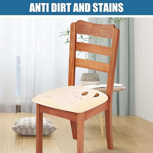 Miniatura 3 de Smiry - Originales fundas para asiento de silla de comedor, de terciopelo, con lazos, desmontables, lavables, elásticas, protectoras