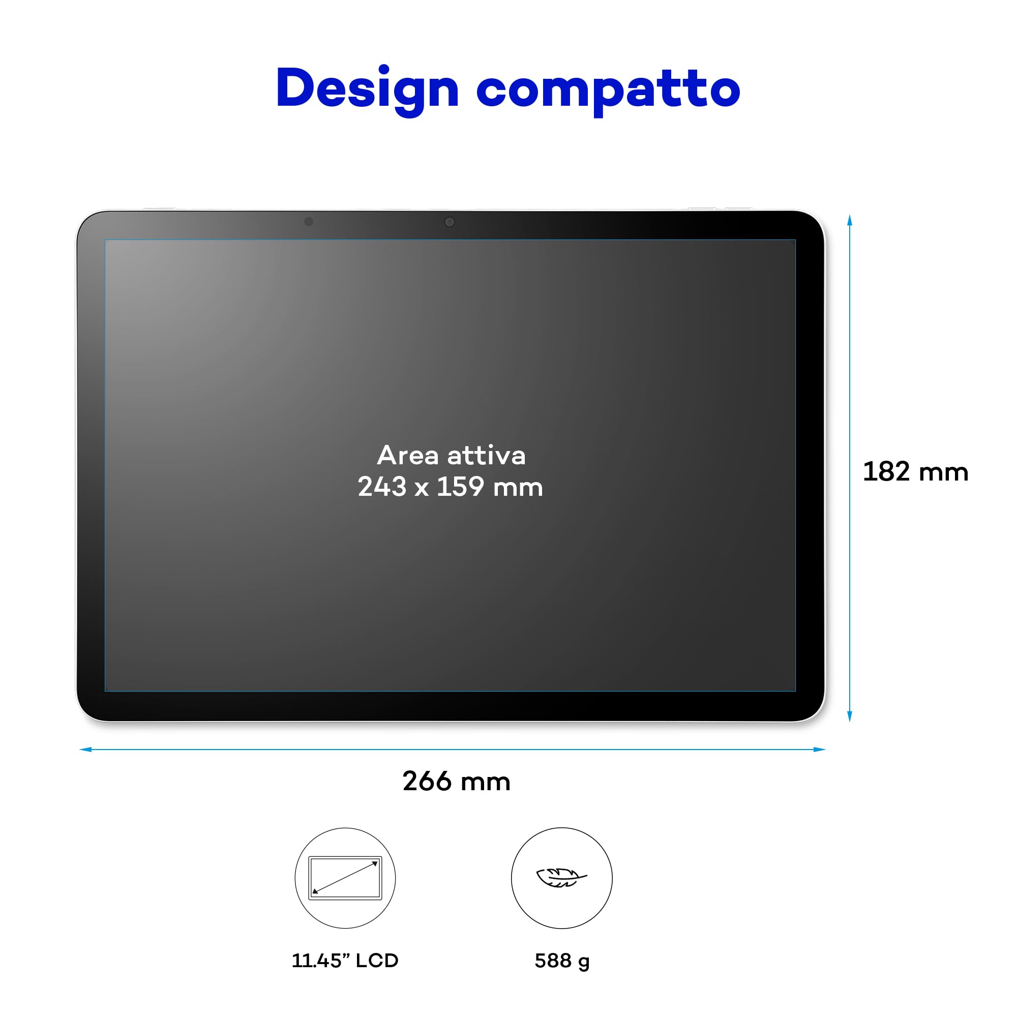 Wacom MovinkPad 11 Tavoletta Grafica, tablet Android 14 (11″) per giovani creativi, con Wacom Pro Pen 3, display nitido, vetro opaco, fotocamere fronte/retro e app creative preinstallate