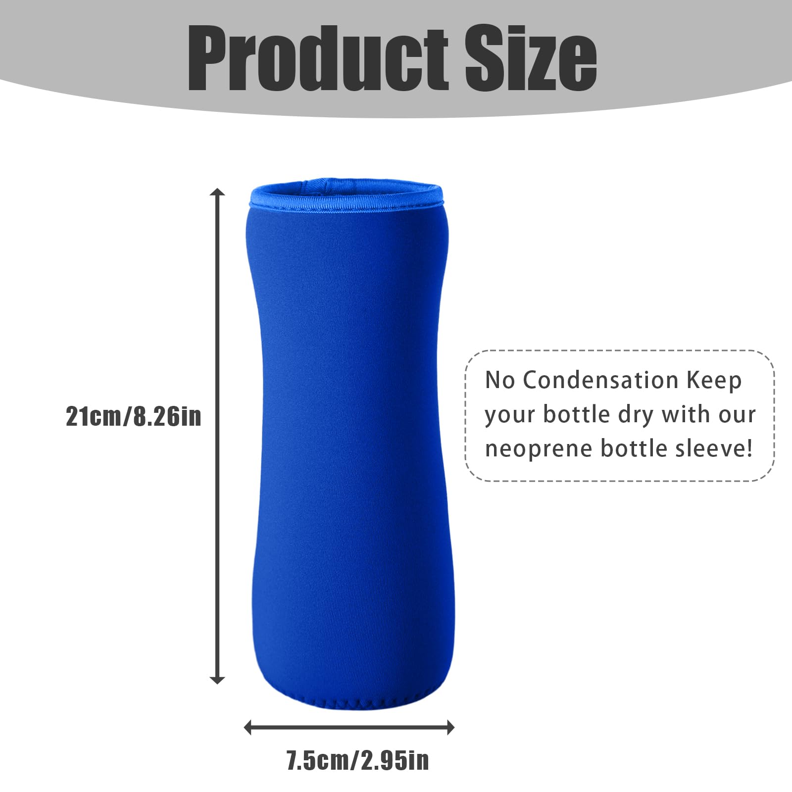 PEUTIER 2pcs 22oz Sleeve for Cirkul Water Bottles, Water Bottle Sleeve for Cirkul Plastic & Stainless Steel Bottles Neoprene Insulated Covers for Cirkul Bottles, Retaining Temperature (Dark Blue)