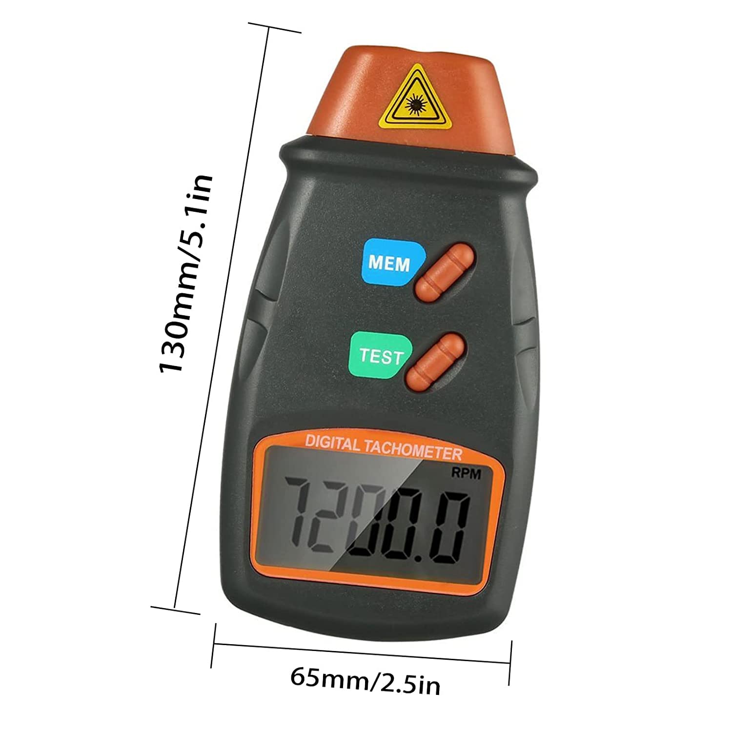 Contagiri Digitale Laser Senza Contatto - Campo Di Misura 2.5RPM/MIN ~ 99.999RPM/MIN